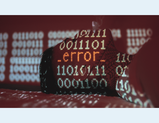 Código binario y la palabra error
