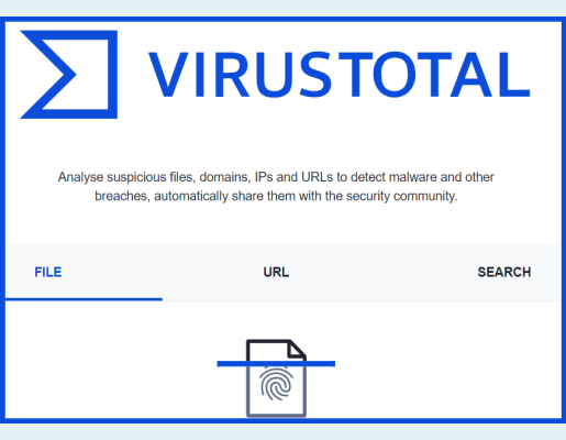Página web de Virustotal