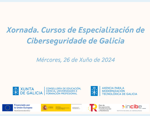 Xornada cursos de especializacion en ciberseguridade de Galicia