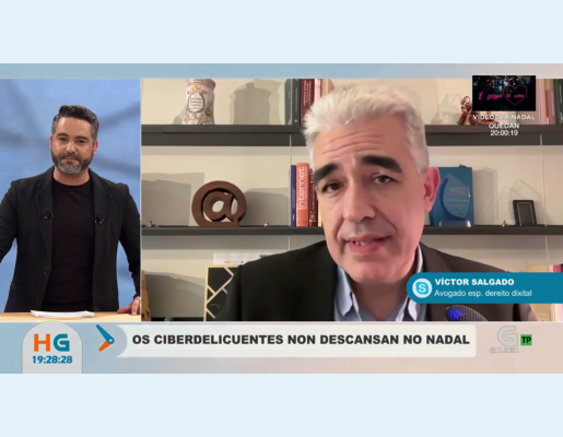 Víctor Salgado na TVG, avogado especialista en ciberseguridade