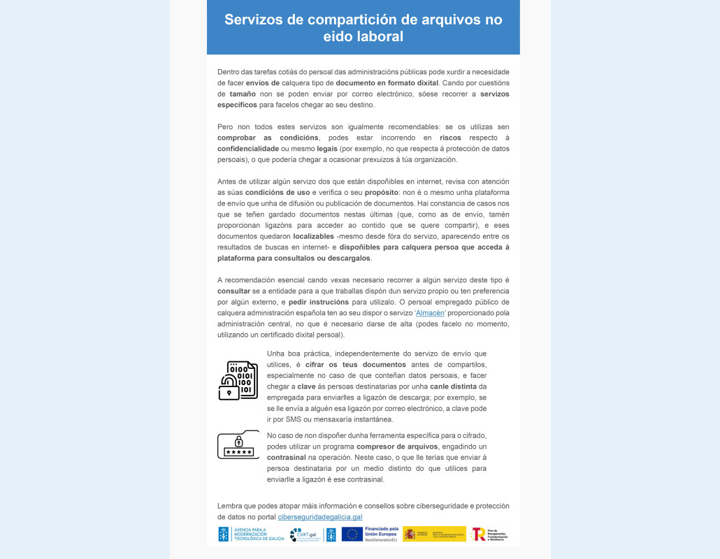 servizos de compartición - infografía