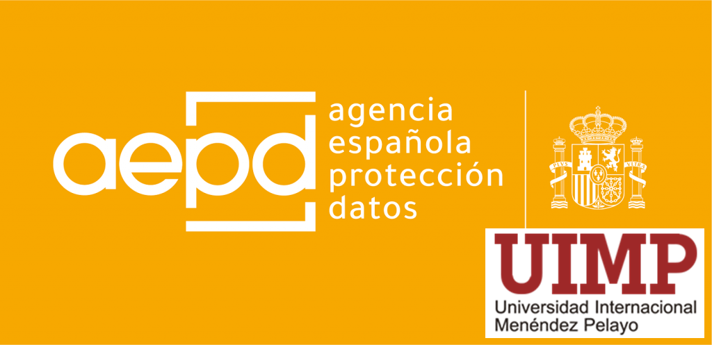 Logotipos de AEPD y UIMP