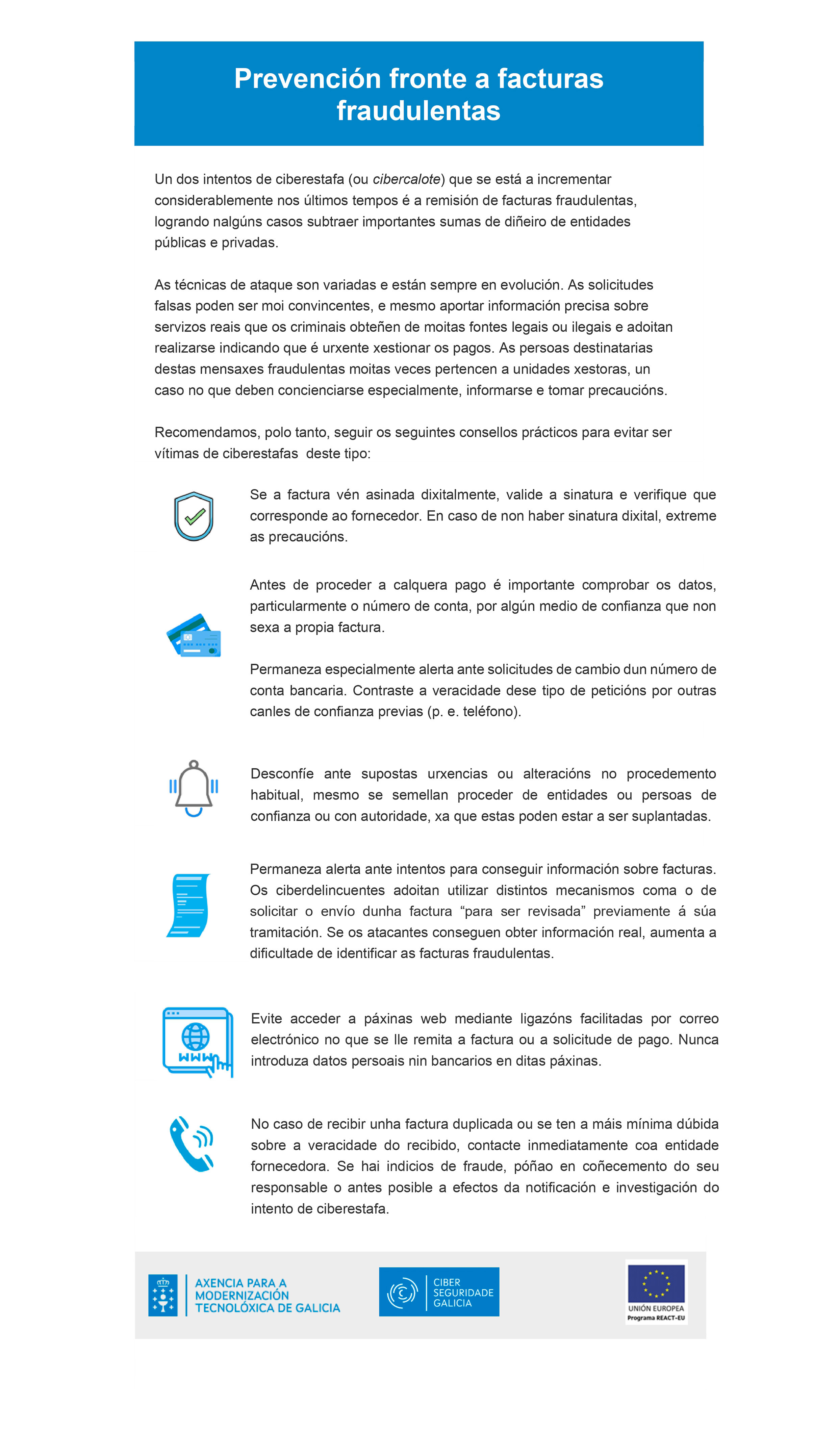 Prevención fronte a facturas fraudulentas