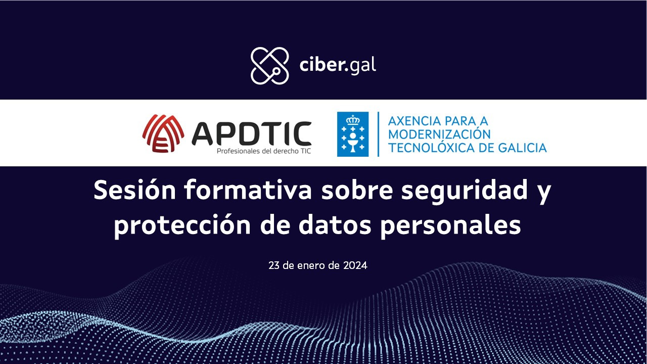 Sesión formativa sobre seguridad y protección de datos personales