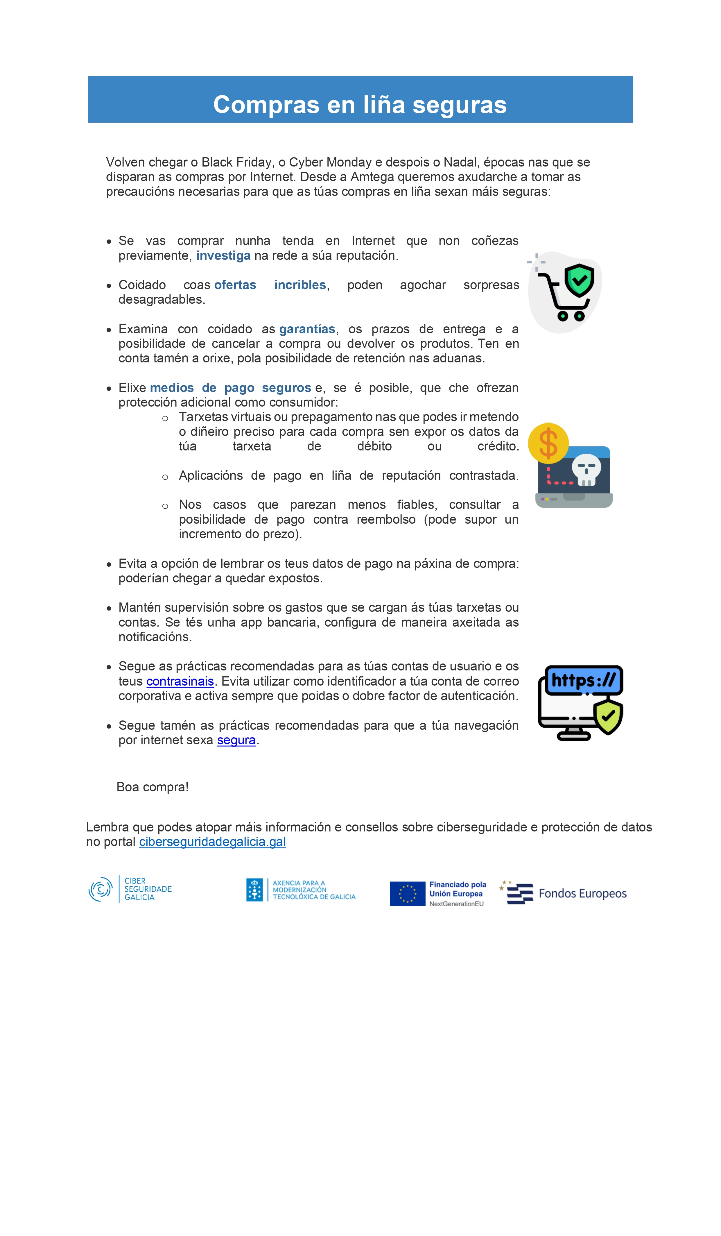 Compras en liña seguras