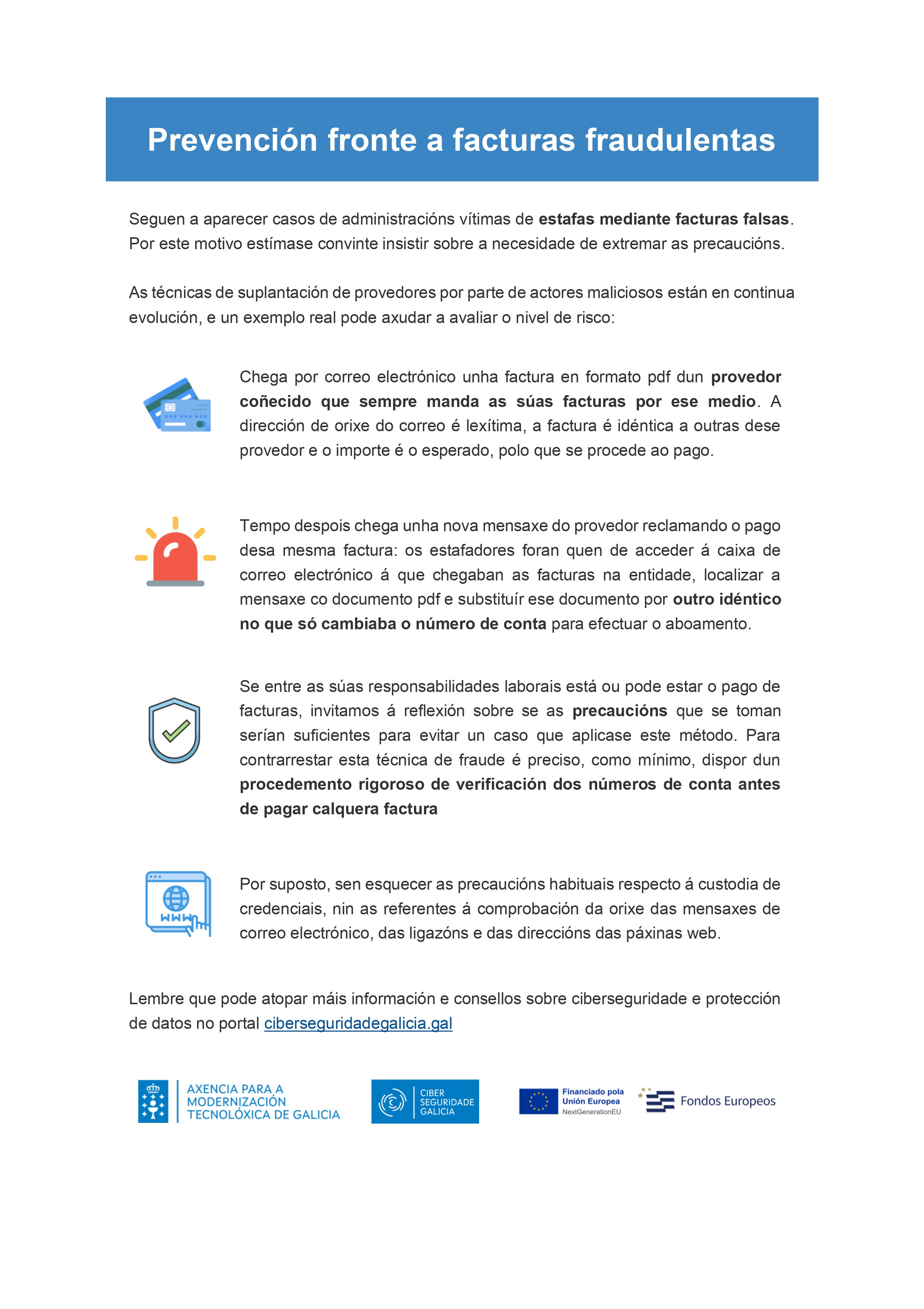 Prevención fronte a facturas fraudulentas