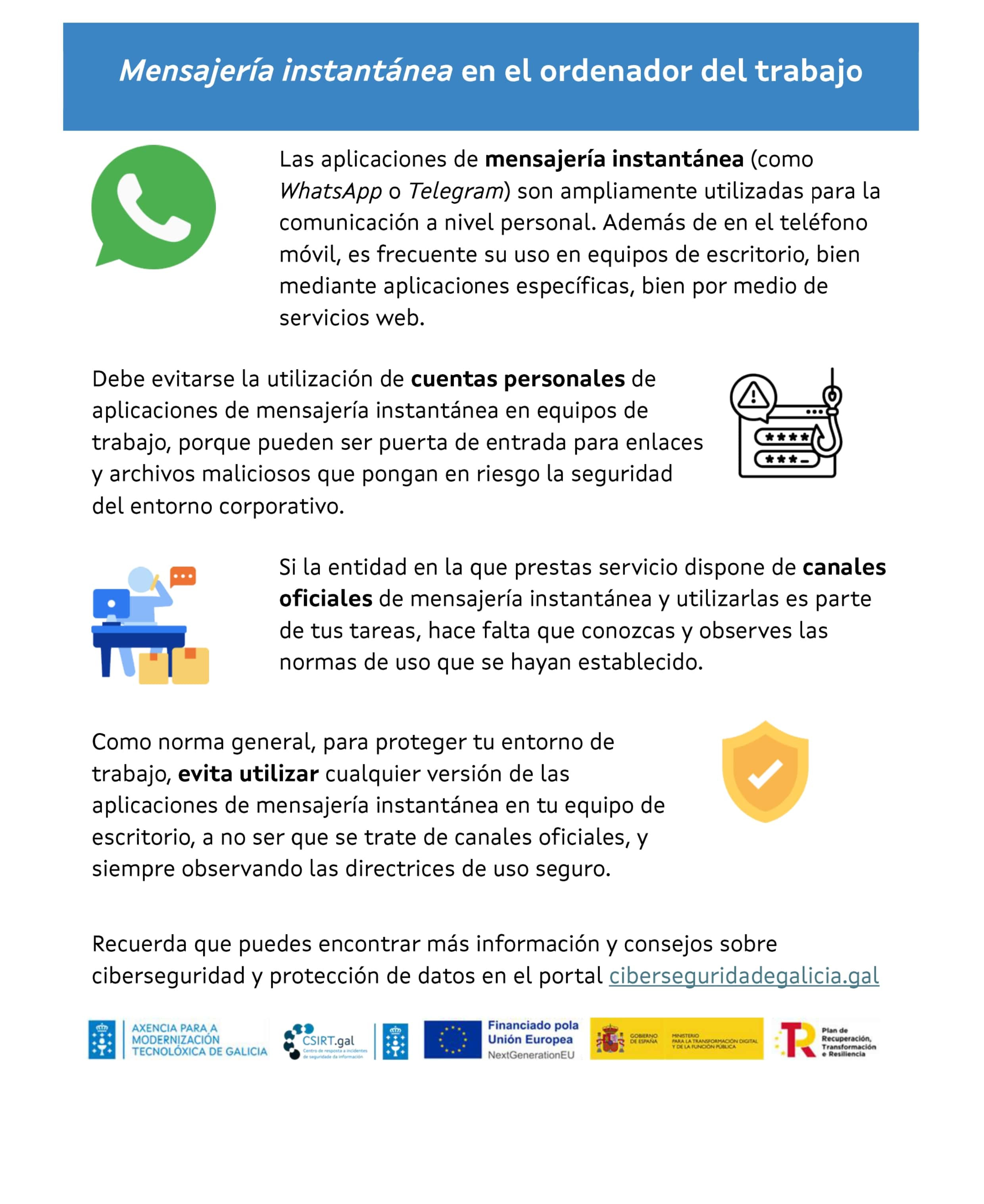 Mensajería instantánea en el ordenador del trabajo