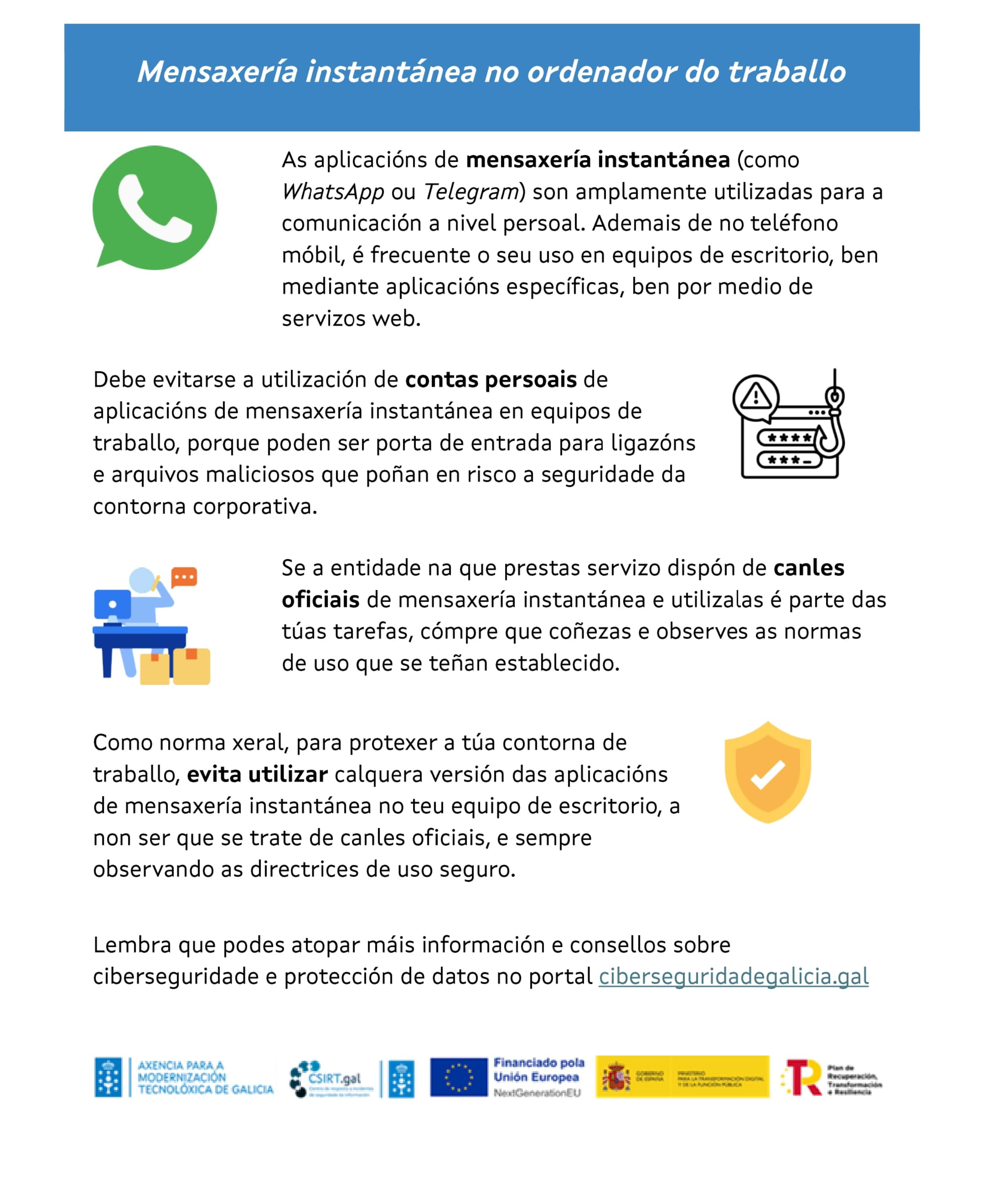 Mensaxería instantánea no ordenador do traballo