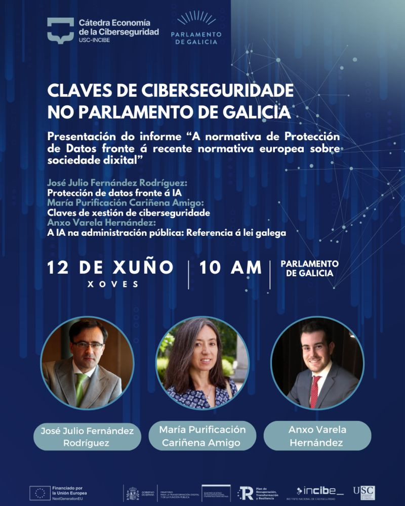 claves de ciberseguridade no parlamento de Galicia