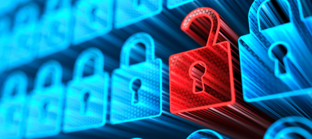 Imagen de candados en una pantalla