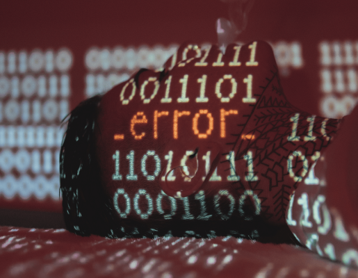 Código binario y la palabra error