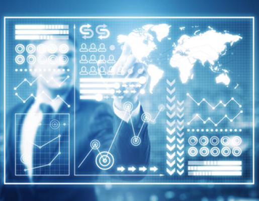 Persona con interfaz digital