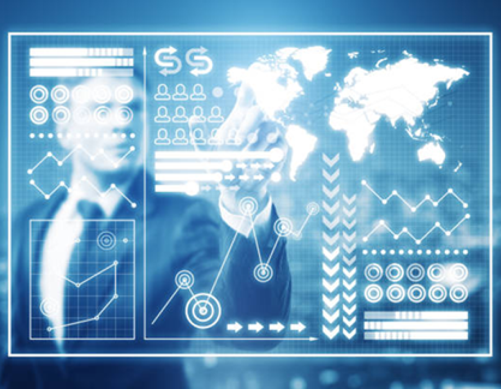 Persona con interfaz digital