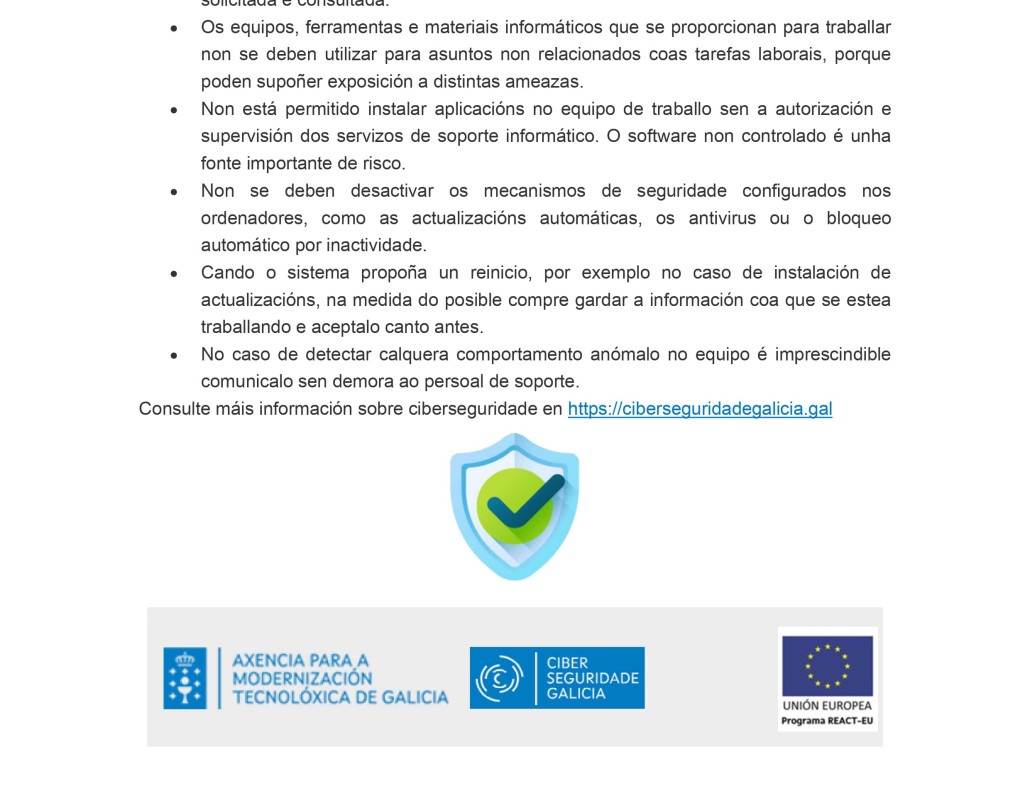 Ciberseguridade básica no teu posto de traballo I