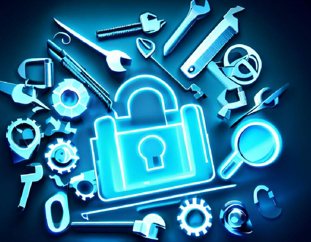 Candado y herramientas