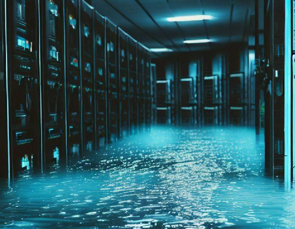 Servidores inundados