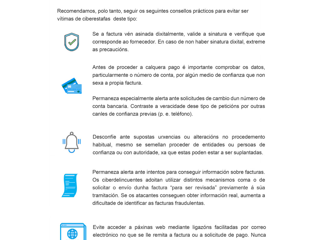 Prevención fronte a facturas fraudulentas