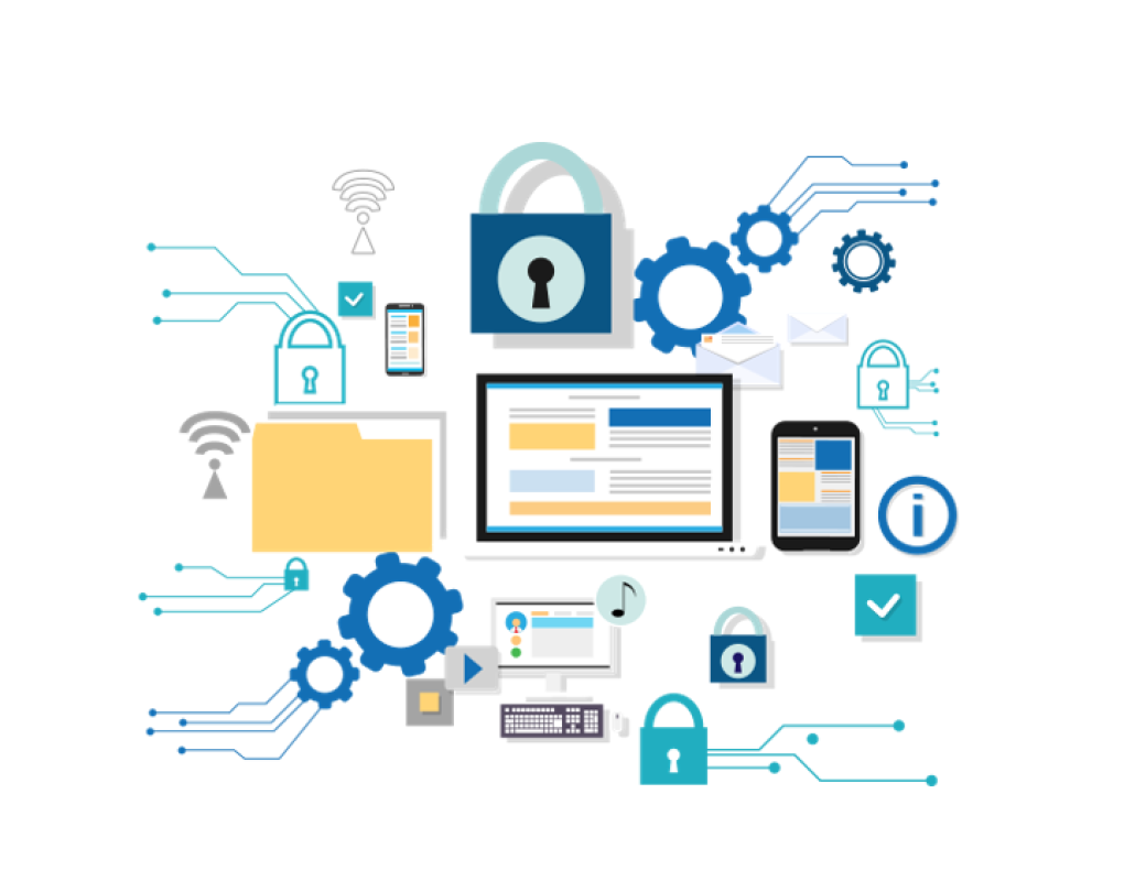 Varios iconos de informática