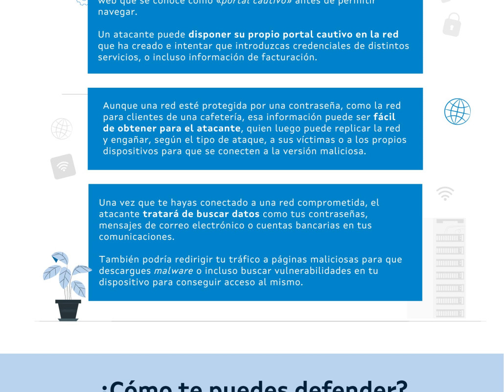 Infografía "Gemelos malvados y otros parientes WiFi peligrosos"