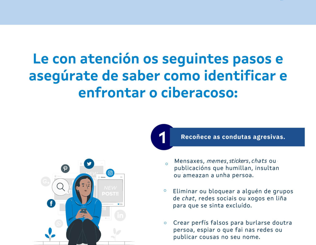 Infografía "Fronte ao Ciberacoso, de que lado estás?"