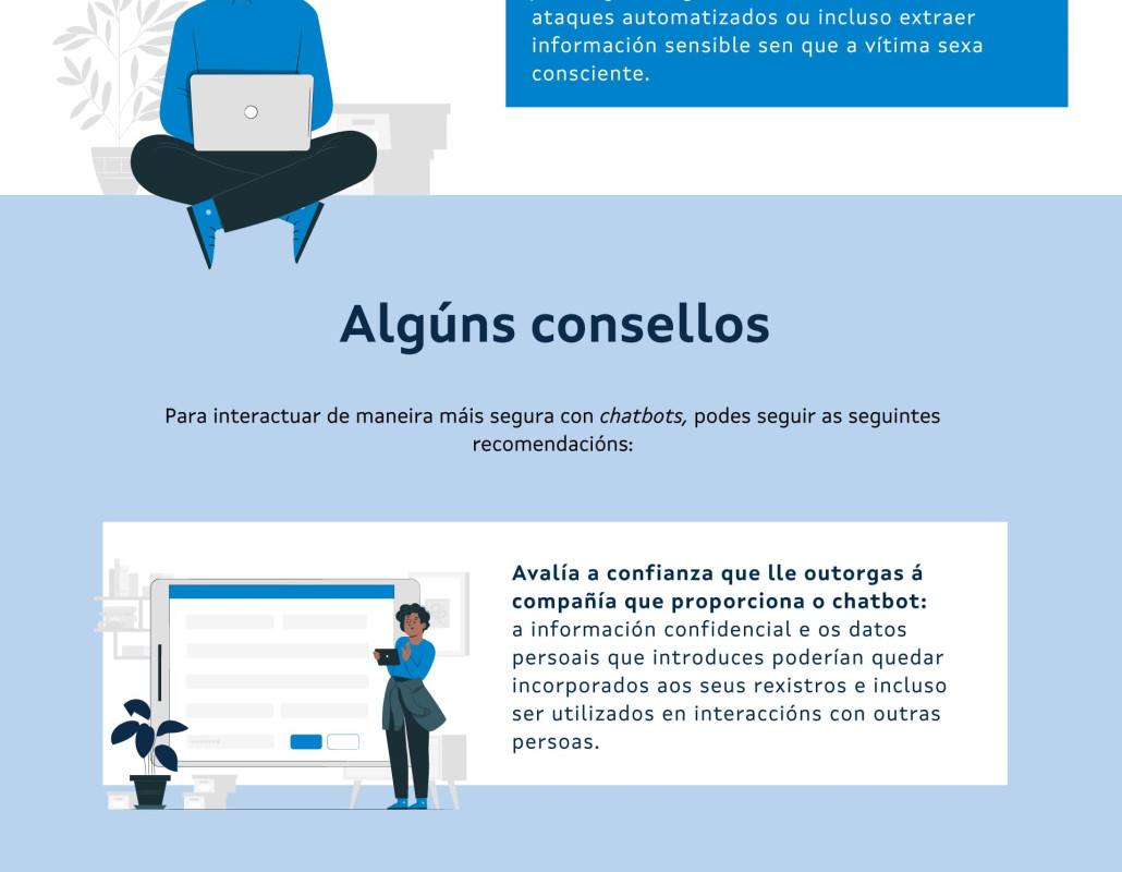 Infografía "Chatbots, Amigos dixitais leais?"