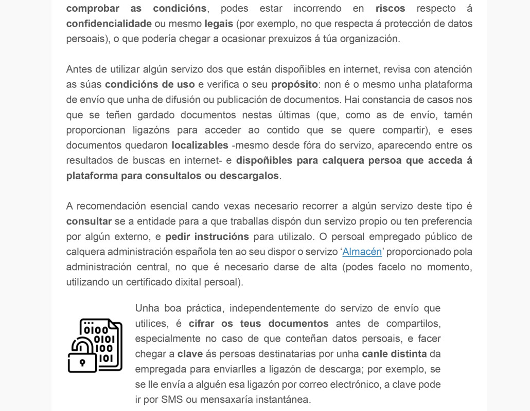 servizos de compartición - infografía