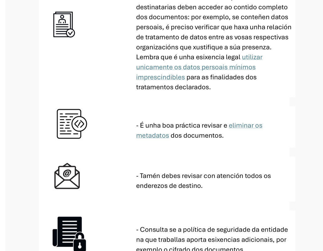 Ti podes axudar a evitar brechas de información - infografía